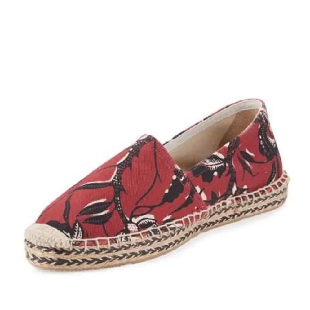 Isabel Marant Burgundy Canaee Printed Espadrille